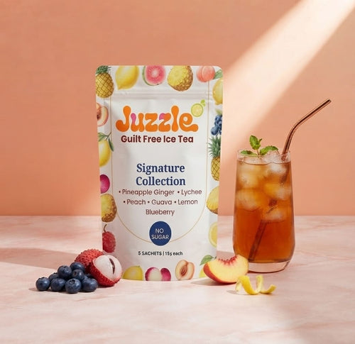 Juzzle Assorted Collection  | No Sugar | 90g - Pack of 5 Sachets