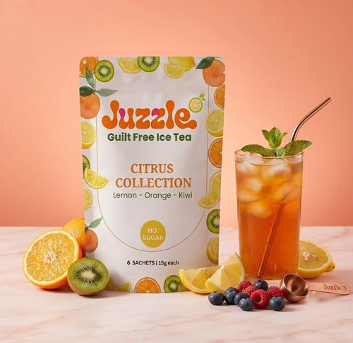 Juzzle Citrus Collection  | No Sugar | 90g - Pack of 6 Sachets