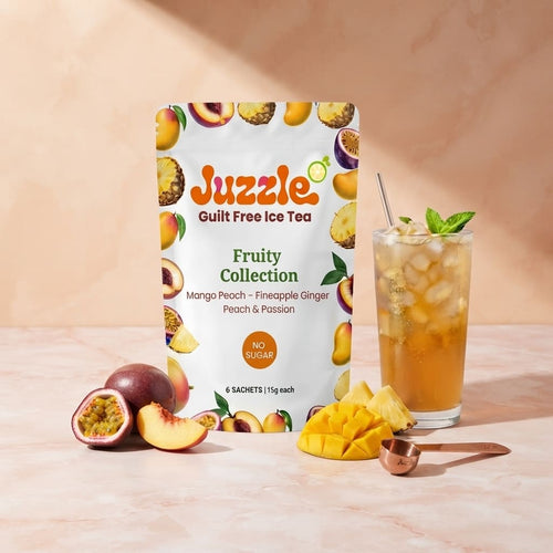 Juzzle Fruity Collection | No Sugar | 90g - Pack of 6 Sachets